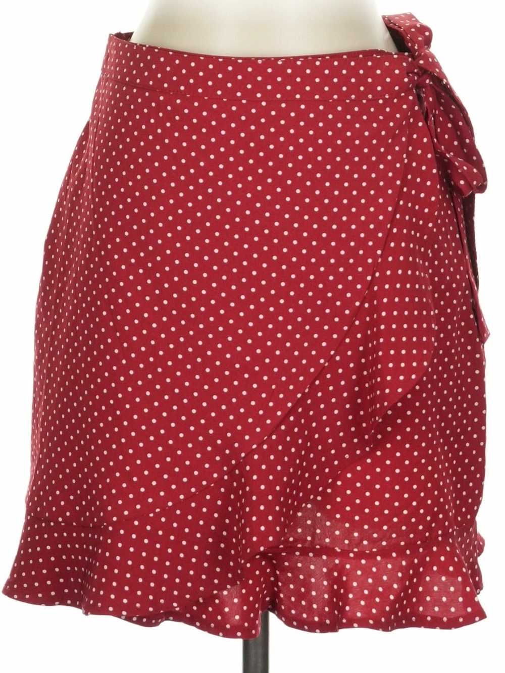 Red Polka Dot Wrap Skirt